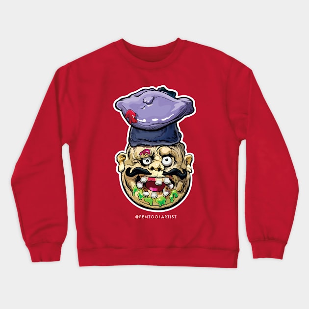 Pizza Power! Crewneck Sweatshirt by pentoolarts